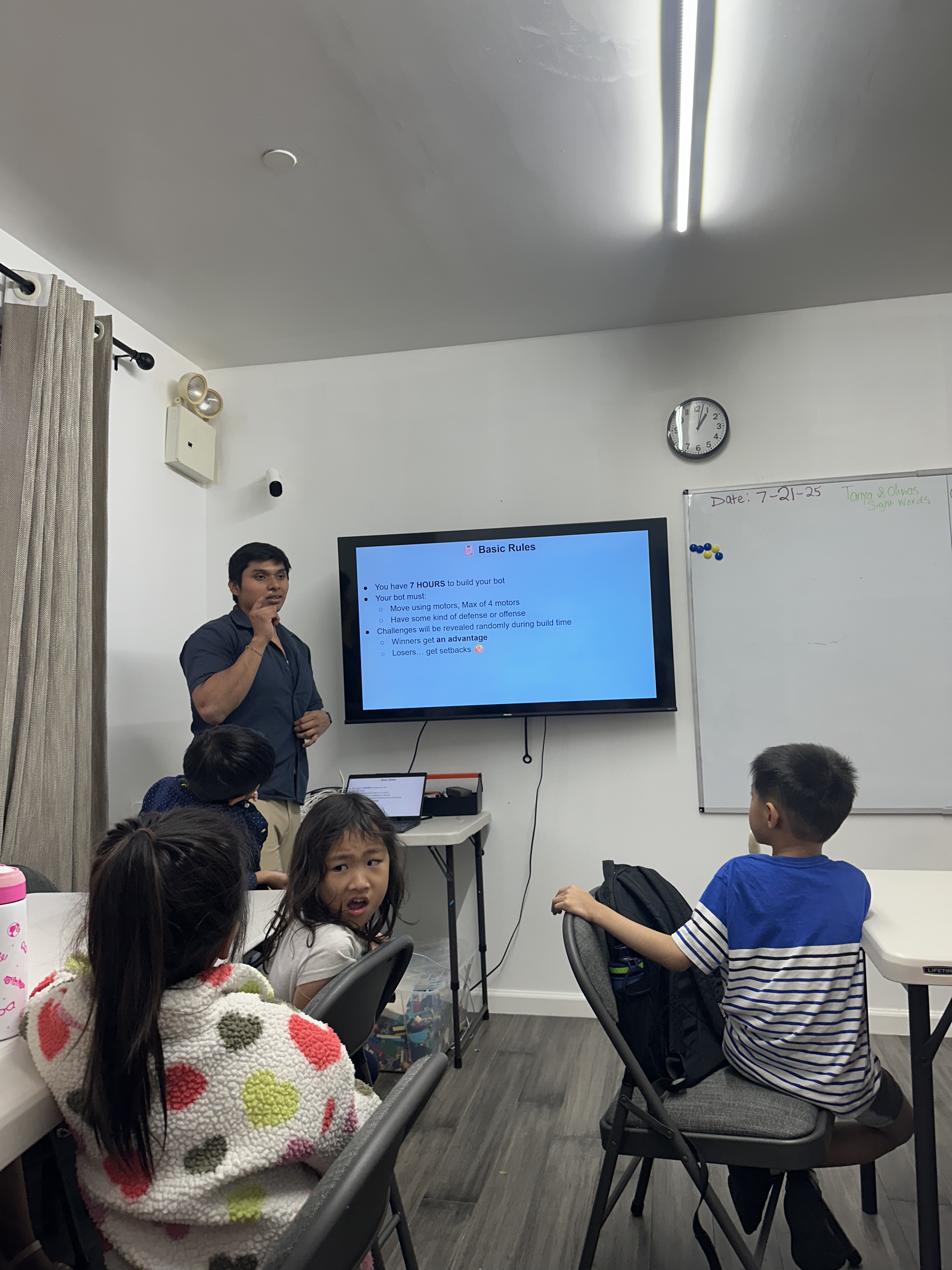 Students at robotics camp